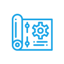Icono de especificaciones de equipos de laboratorio para mantenimiento